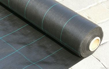 चीन Polypropylene बुना प्लास्टिक ग्राउंड कवर, 4.2x100m 100gsm ब्लैक गार्डन फैब्रिक फैक्टरी